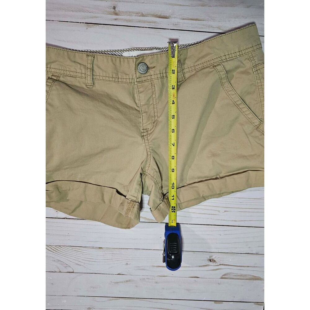 Aéropostale Women’s Size 10 Khaki Midi Pull Shorts Tan Cotton Blend - Picture 5 of 5